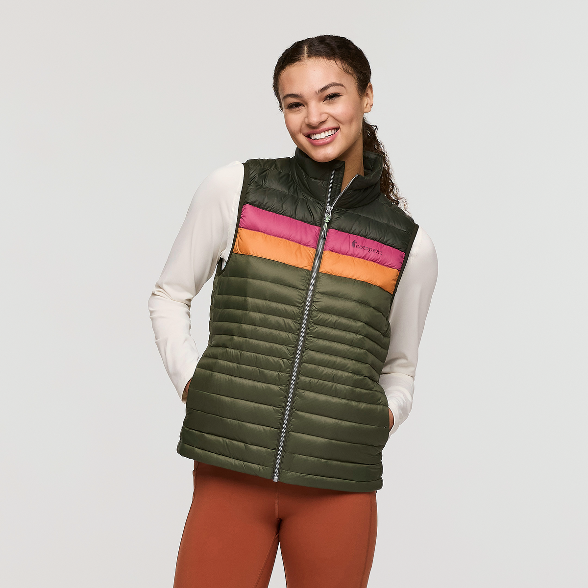 Cotopaxi (W) Fuego Down Vest, Woods/Fatigue – Kanakuk Store Cotopaxi (W) Fuego Down Vest, Woods/Fatigue – Kanakuk Store