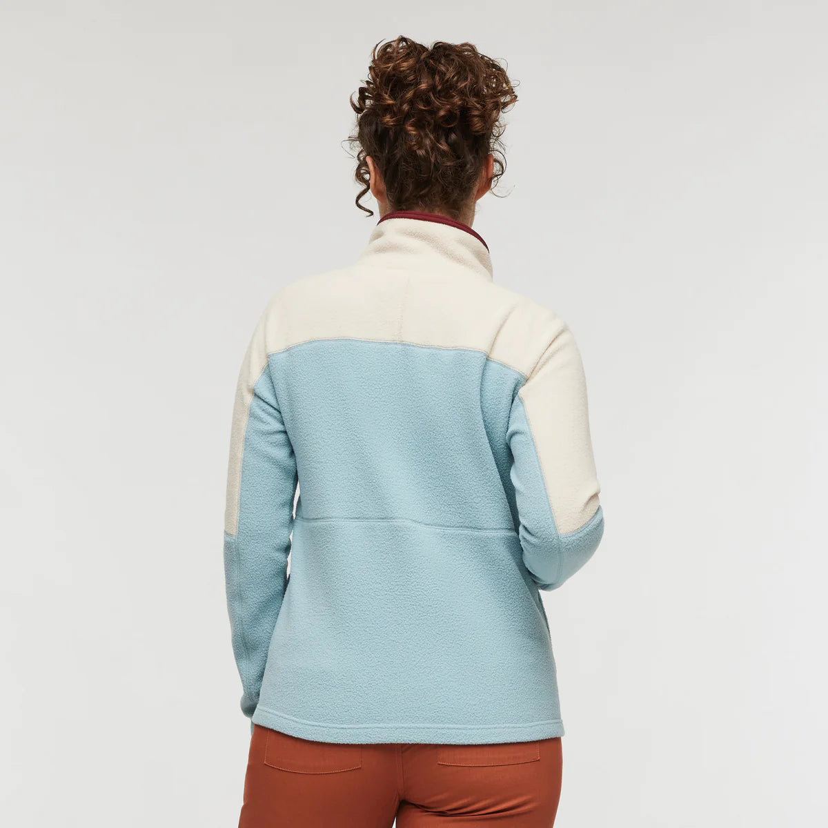 Cotopaxi (W) ½ Zip Fleece Jacket, Cream/Sea Spray