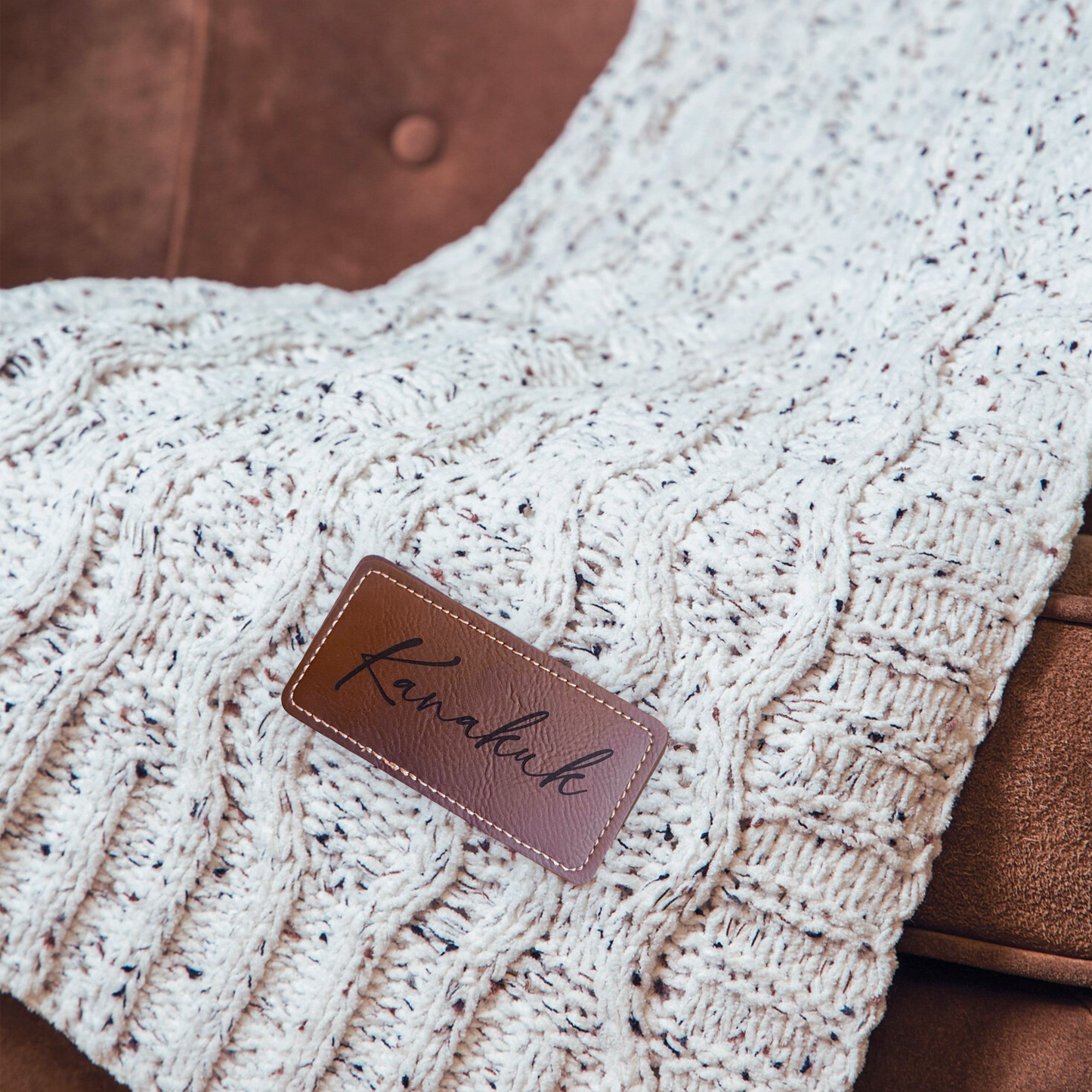 Cookie Cable Knit Chenille Blanket (50"x60")