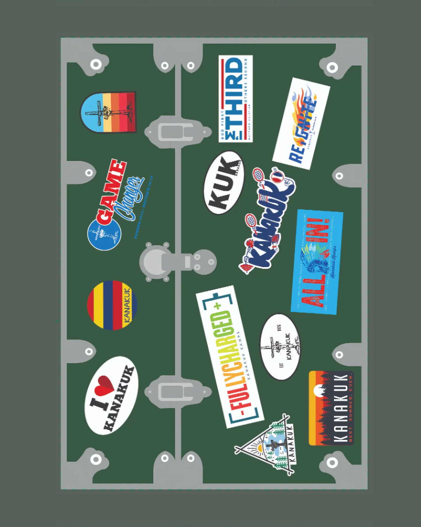 Kanakuk Playing Kards, Green Trunk