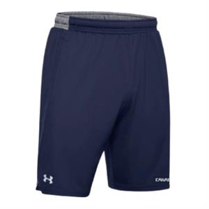 UA Boy Locker Shorts, Midnight Navy/White