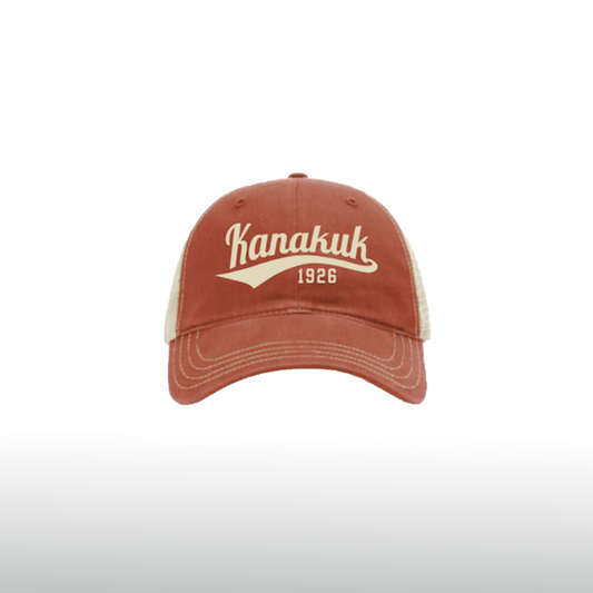 Retro Trucker Hat, Orange/Tan