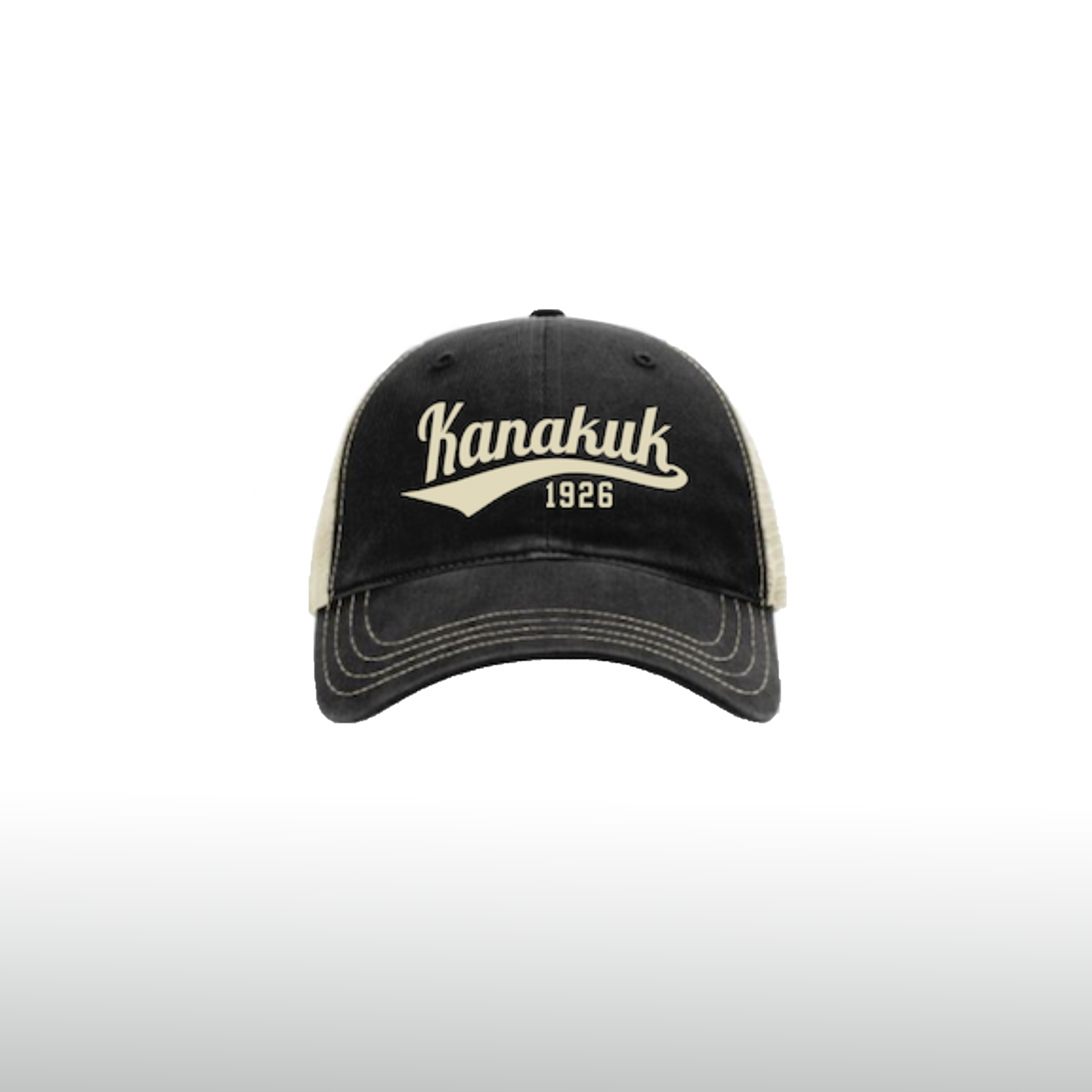 Retro Trucker Hat, Black/Tan