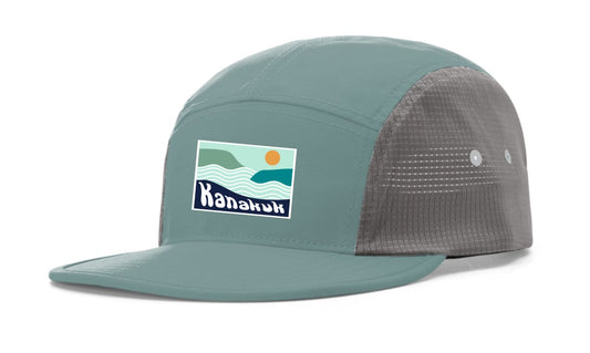 5 Panel Patch Hat, Smoke Blue