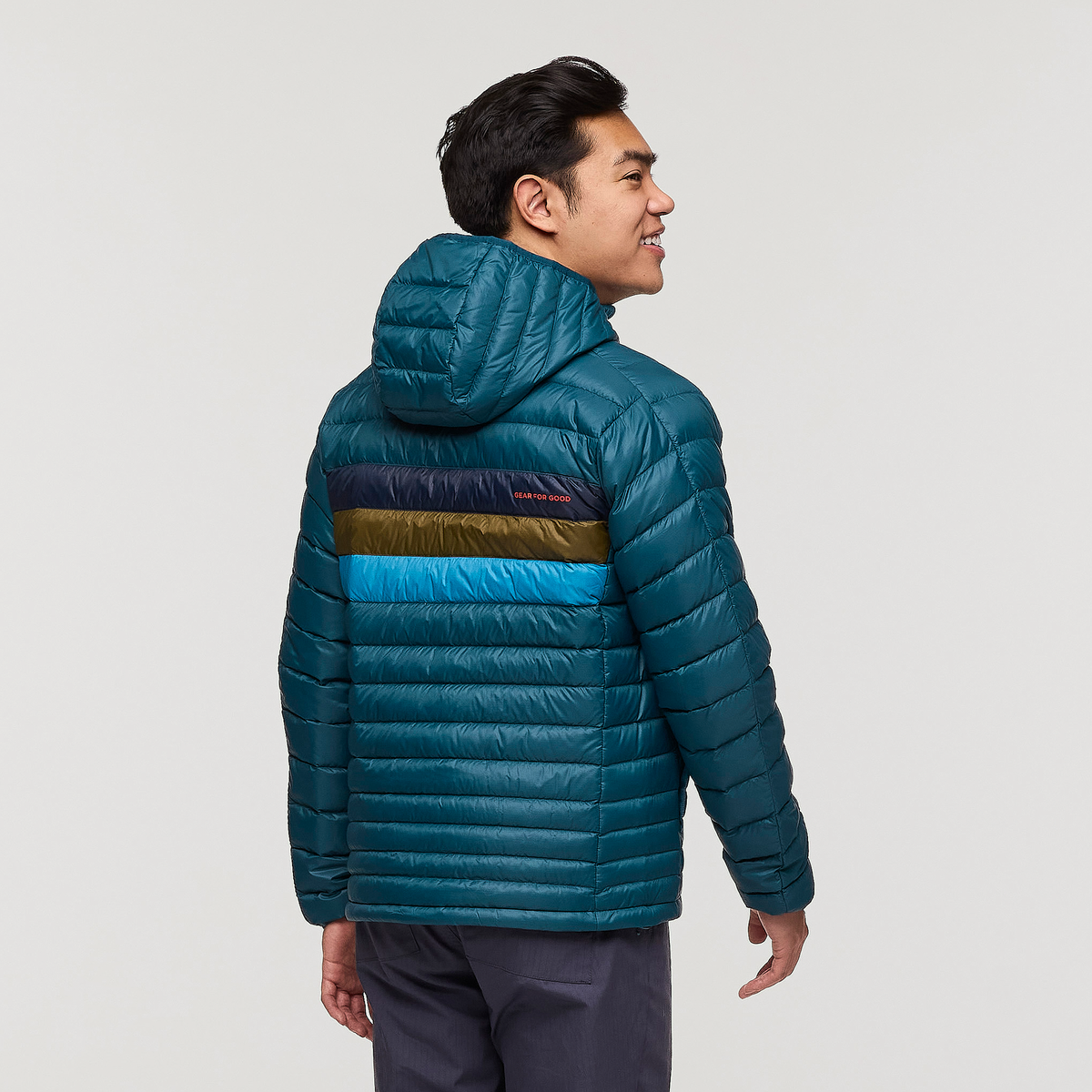 Cotopaxi Fuego Hooded Down Jacket, Abyss Stripes