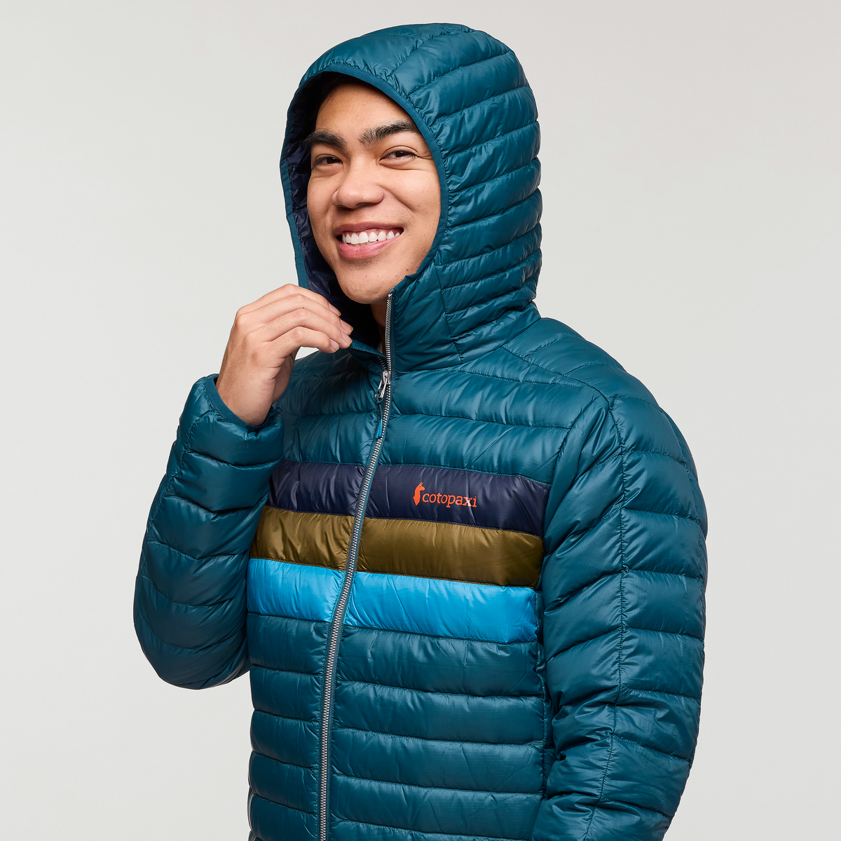 Cotopaxi Fuego Hooded Down Jacket, Abyss Stripes