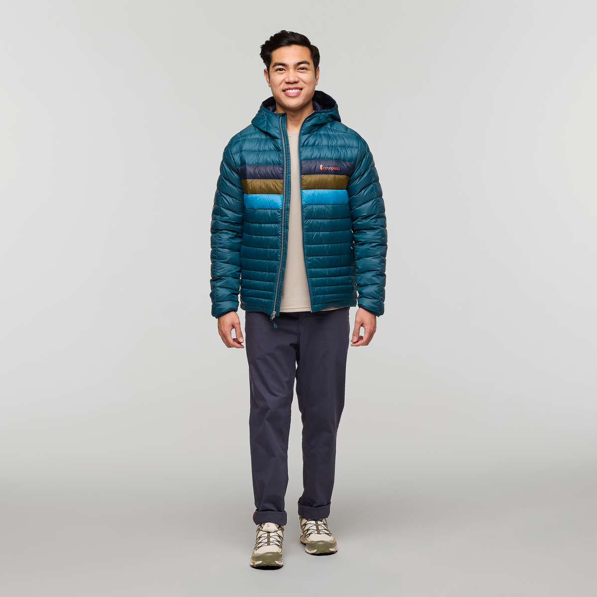 Cotopaxi Fuego Hooded Down Jacket, Abyss Stripes