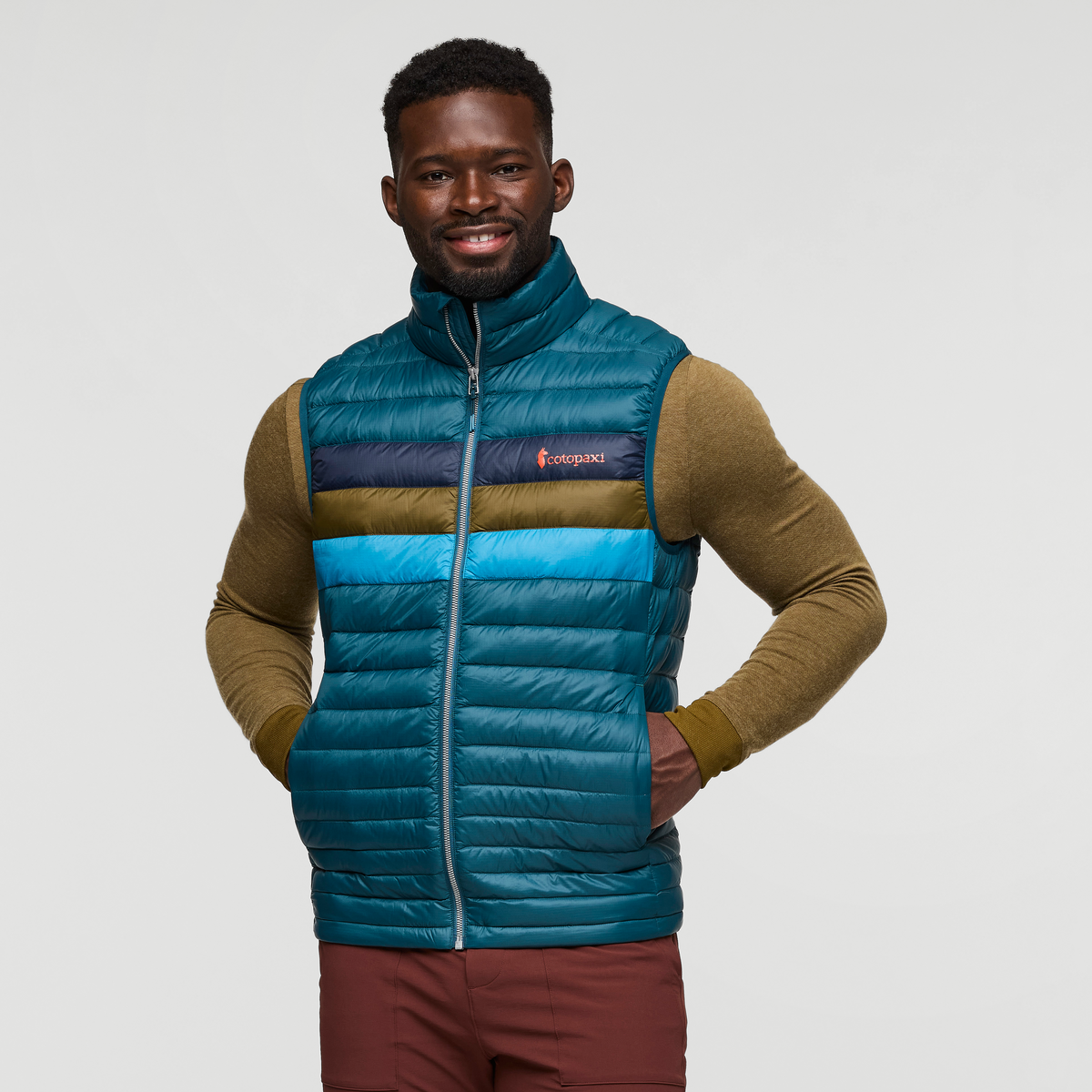Cotopaxi (M) Fuego Down Vest, Abyss Stripes