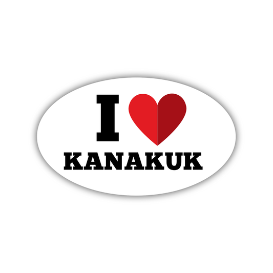 I Heart Kanakuk Oval Decal