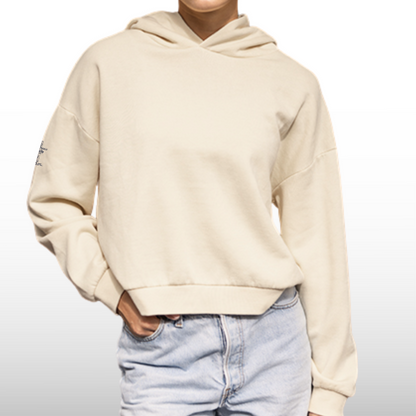 Lightweight Fleece Hoodie - Bone