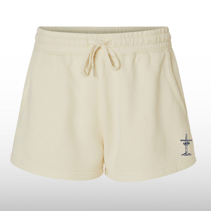 Womens Lightweight Fleece Shorts, Bone