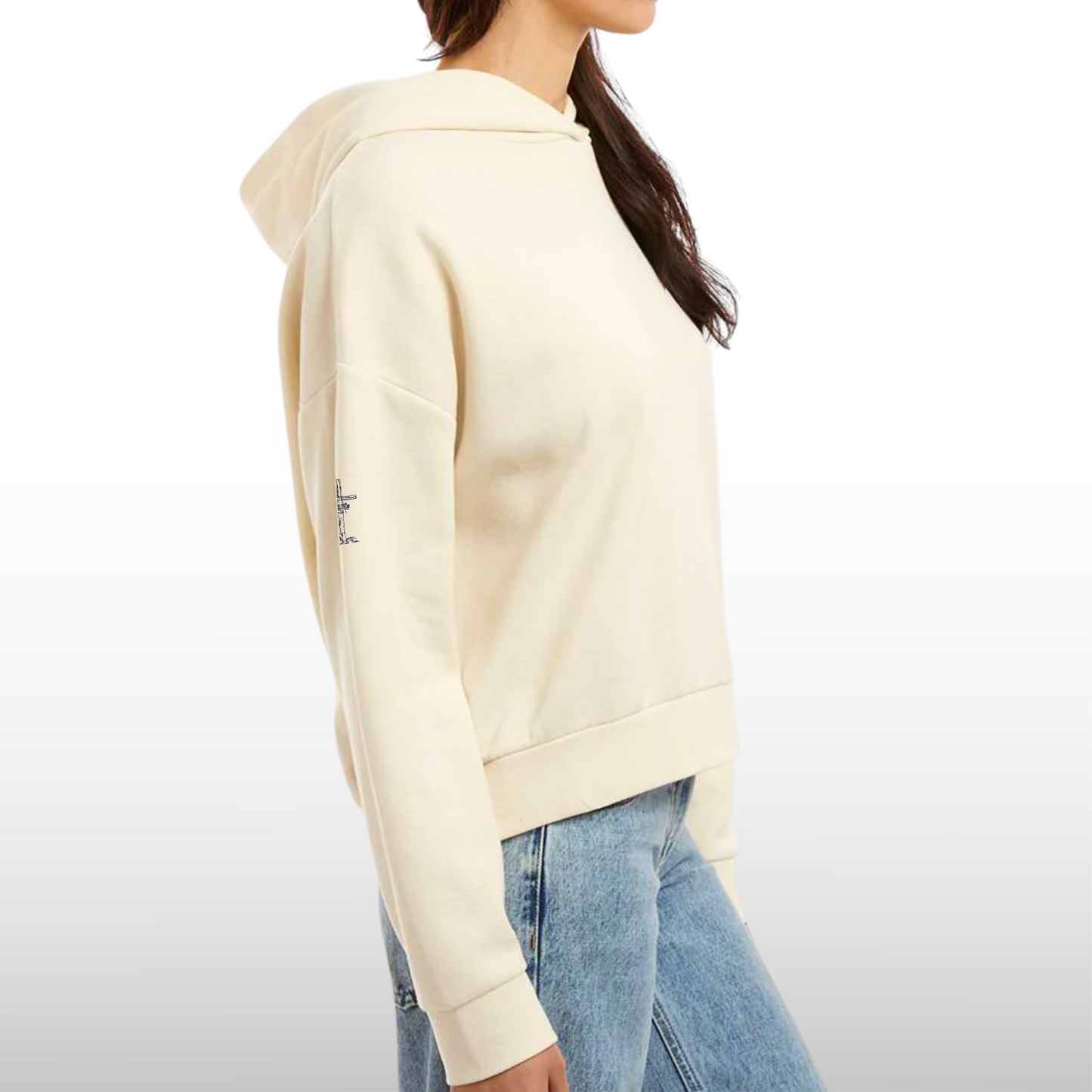 Lightweight Fleece Hoodie - Bone