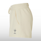 Womens Lightweight Fleece Shorts, Bone