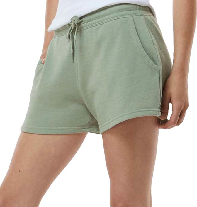 Womens Lightweight Fleece Shorts, Sage