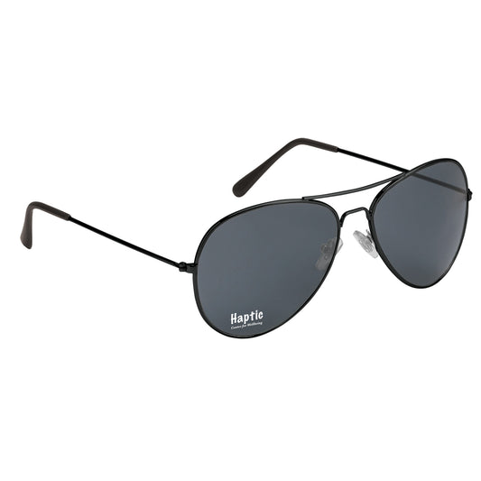 Aviator Sunglasses, Black/Black