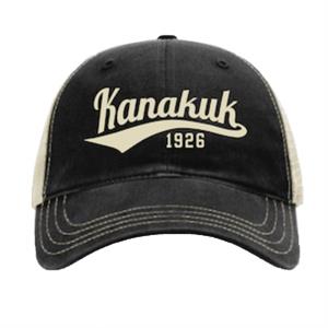 Retro Trucker Hat, Black/Tan