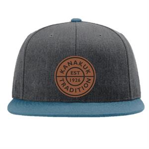 Tradition Flatbill Hat, Charcoal/Blue