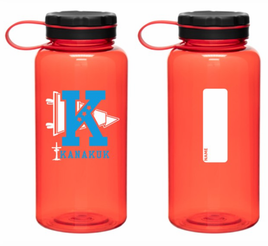 Pennant Water Bottle, Red