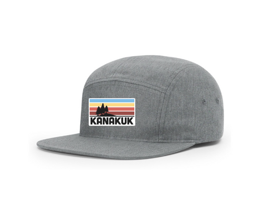 5 Panel Flatbill Hat, H Grey