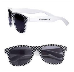 Checkered Sunglasses, White