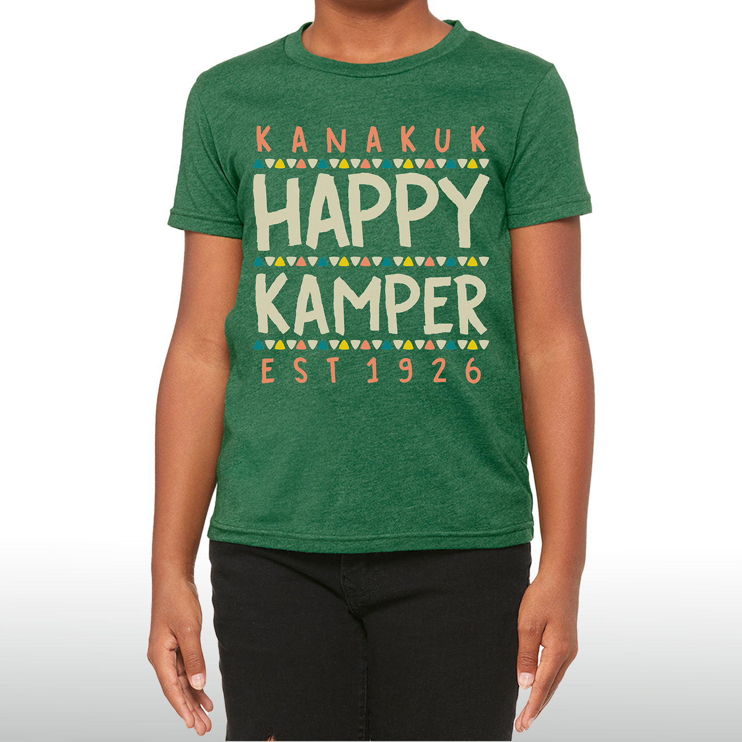Youth Happy Kamper Tee, H. Green
